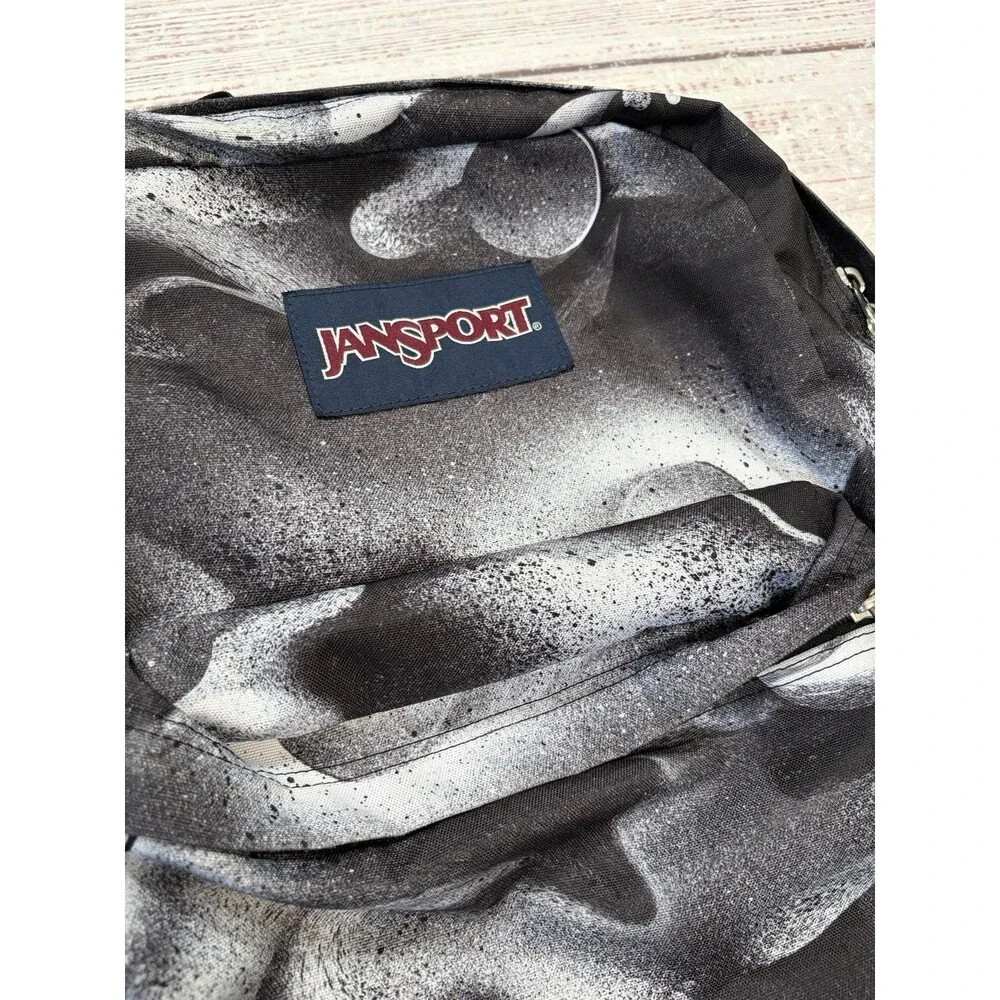 Jansport Student Backpack Black White Space Graphic Superbreak One JS00T501